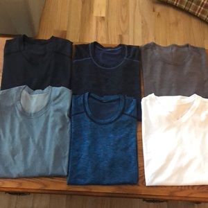 6 Lululemon medium shirts (4 metal vents, 5YB, SS)